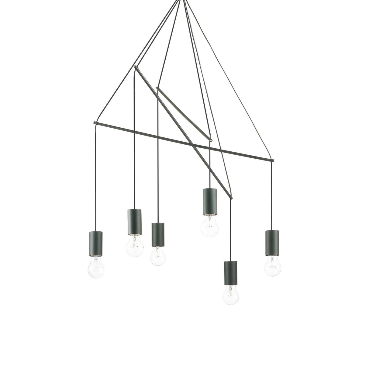 Modern 6-Bulb Cluster Pendant Light