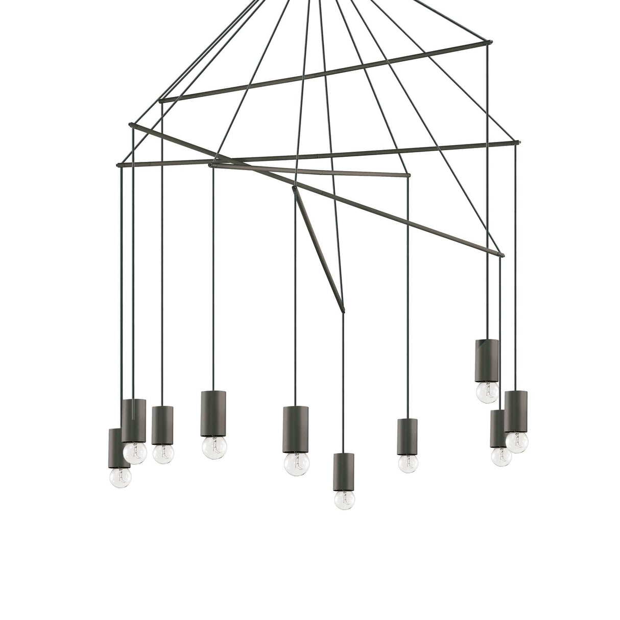 Radiant Sphere: 10-Bulb Chandelier Pendant