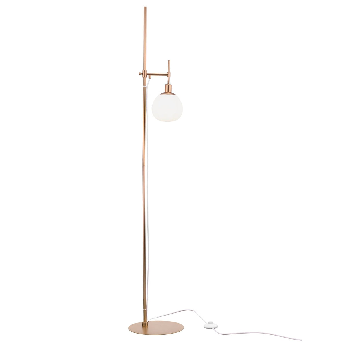 Erich Contemporary Cream Gold Floor Lamp