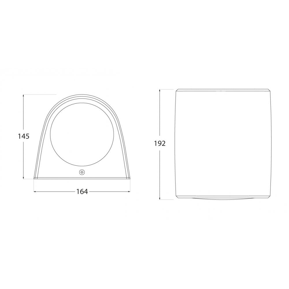 Marta 160 LED Wall Light, Black Finish, Cool White 7W Luminaire