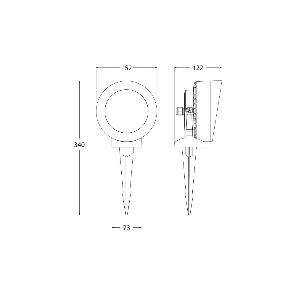 Tommy-EL 10W 3000K GX53 LED Outdoor Adjustable Spike Spotlight