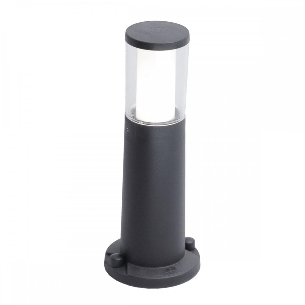 Carlo 400 Black LED Bollard with Frosted Diffuser – Contemporary 400mm GU10 Light