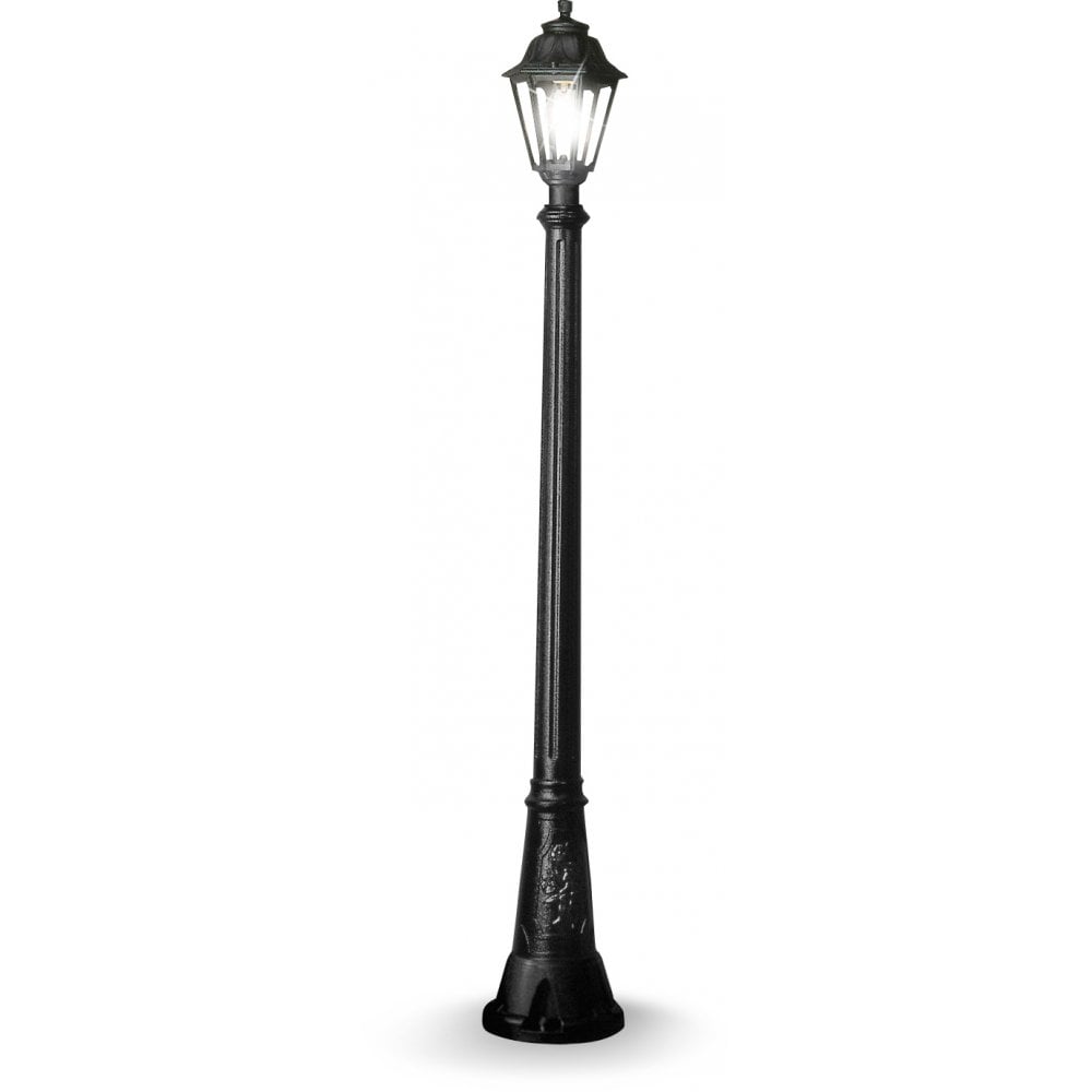 Anna Artu Black Hexagonal Post Lantern - Classic E27 Outdoor Fixture
