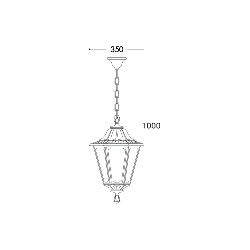 Noemi Sichem Black Classic Hexagonal Lantern with Chain