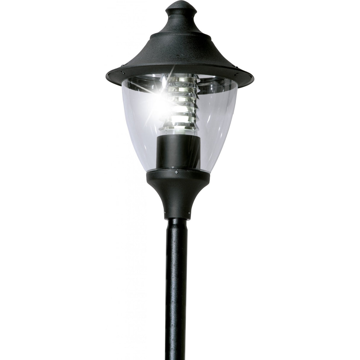 Gino 400 Urban Modern Black Lantern IP65 E27 With Black Louvre