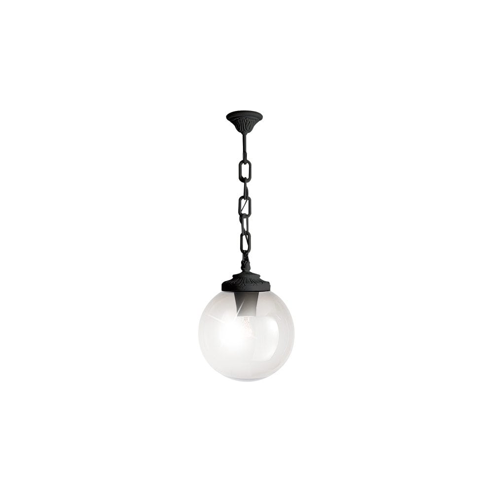 Globe 250 Sichem LED Pendant Light - Black Chain, 6W Warm White, Clear Diffuser