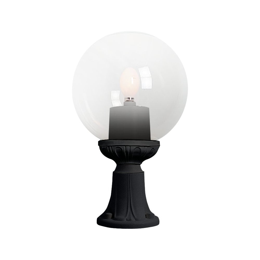 Opal Glow 400 Black Pedestal Globe Light