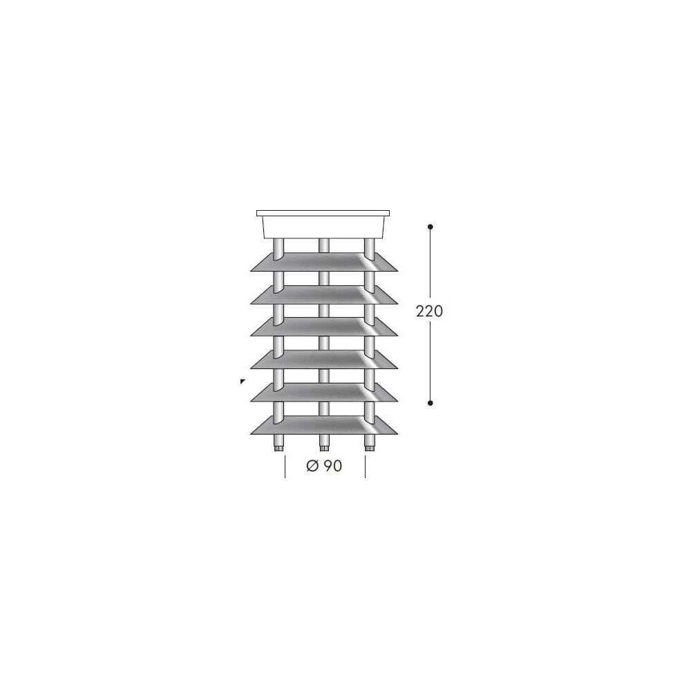 Aluminum Chrome Louvred Downlight Cover for E27 Lamps