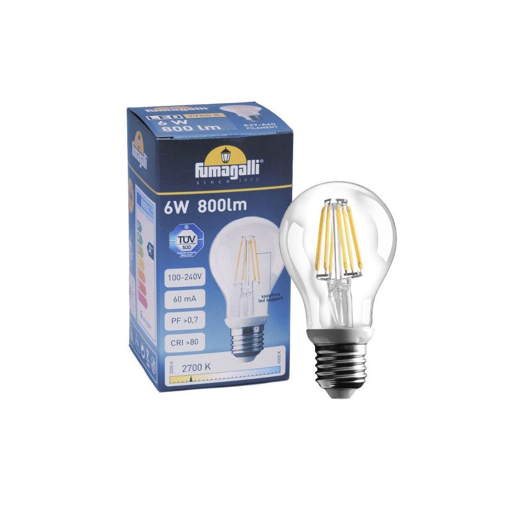 Vintage-Style 6W E27 LED Filament Bulb 2700K 800lm