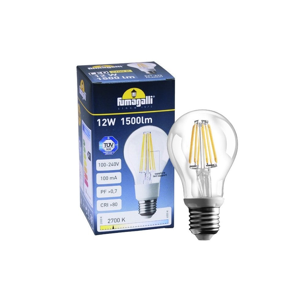 12W E27 Vintage LED Filament Bulb 2700K 1500lm