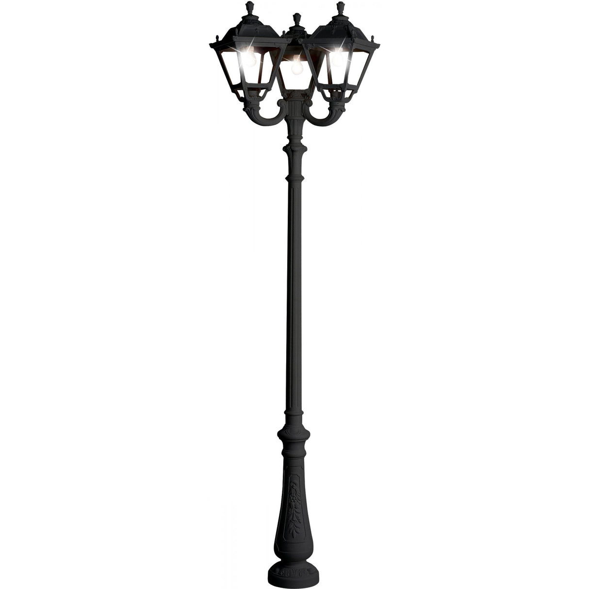 Tobia Nebo-Ofir E27 Triple Head Black Lantern with 2.5M Post