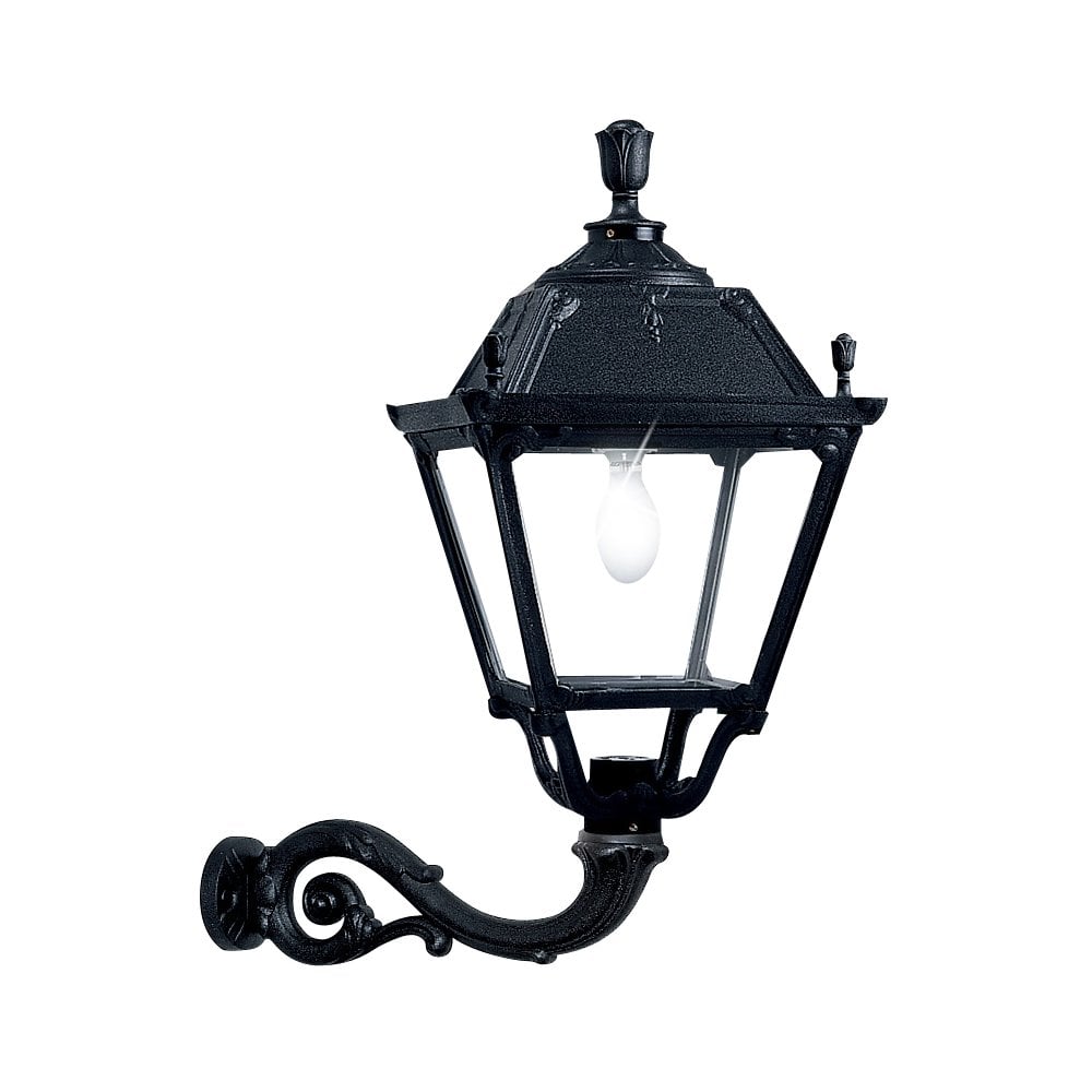 Elia Adam Classic Black Wall Lantern with E27 Holder