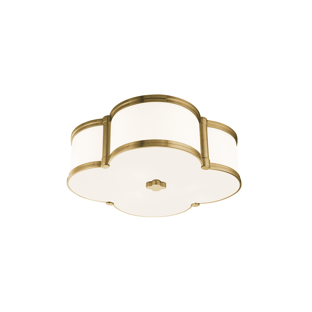 Chandler Aged Brass Quatrefoil Ceiling Fixture