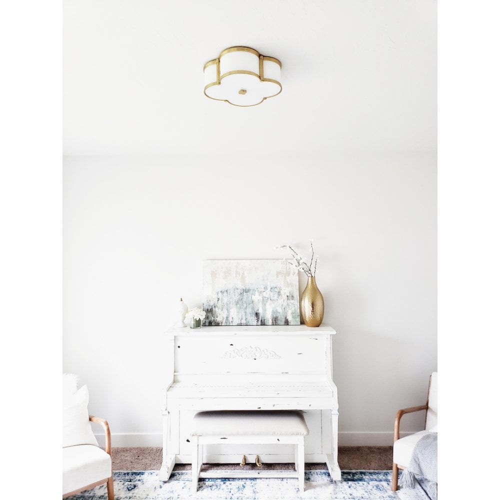 Chandler Aged Brass Quatrefoil Ceiling Fixture