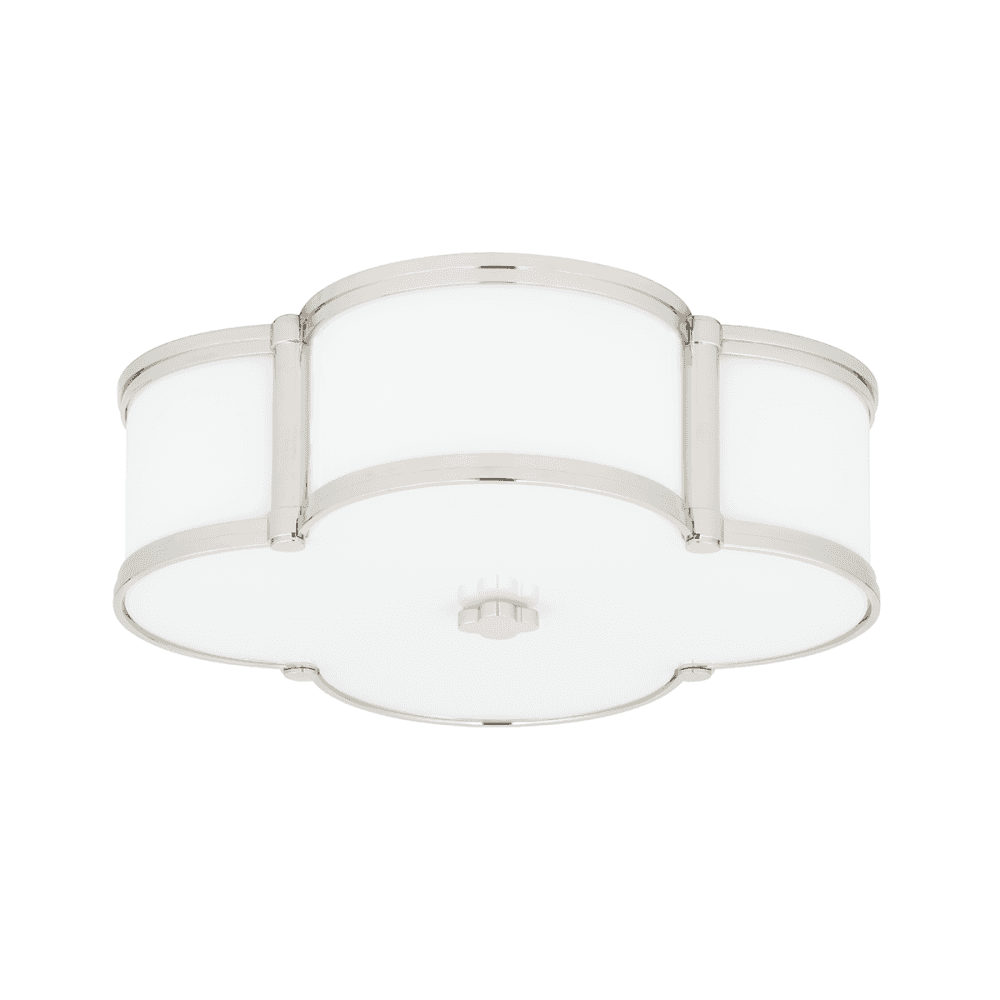 Chandler Luxe Polished Nickel Ceiling Flush Mount