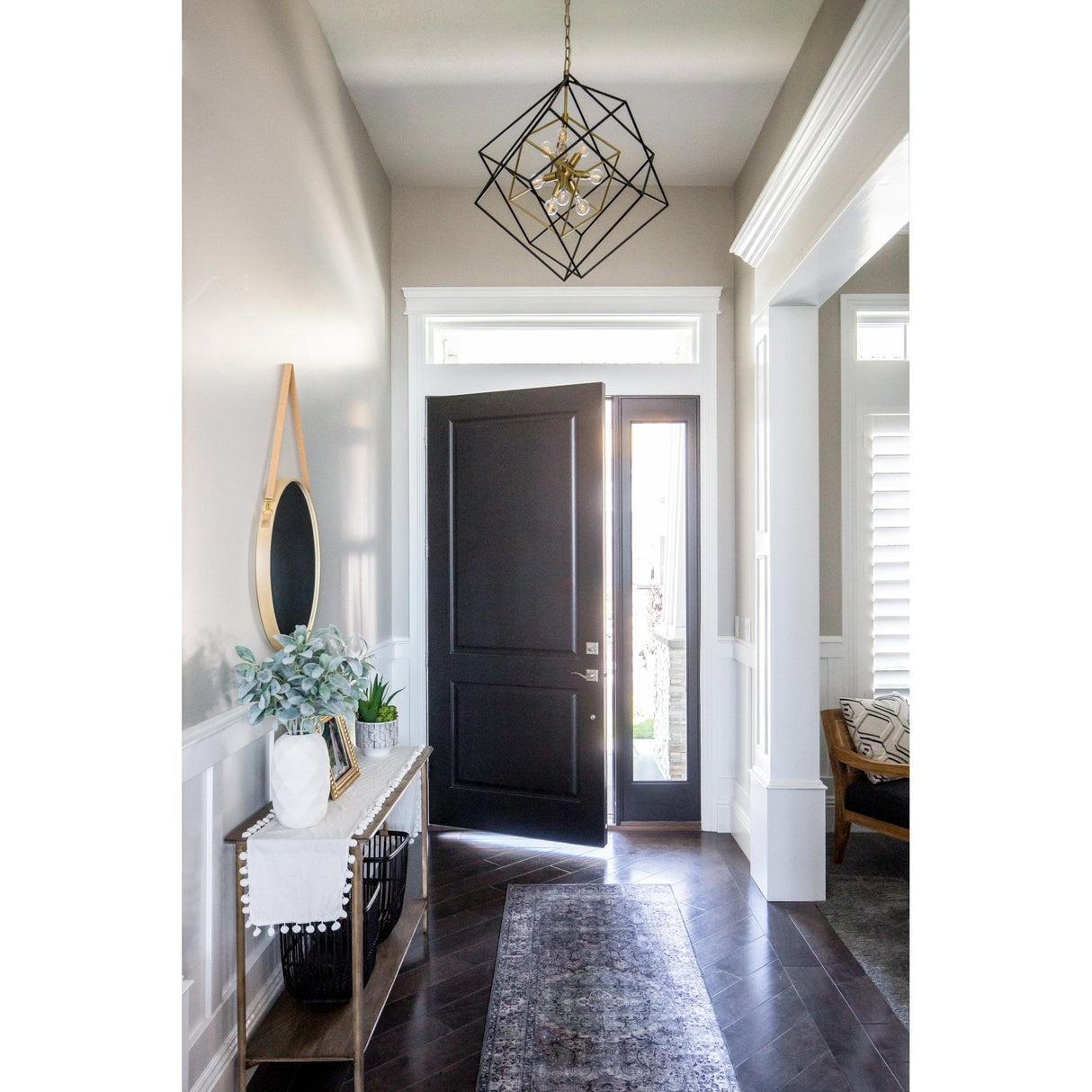 Aged Brass Atomic Pendant Chandelier