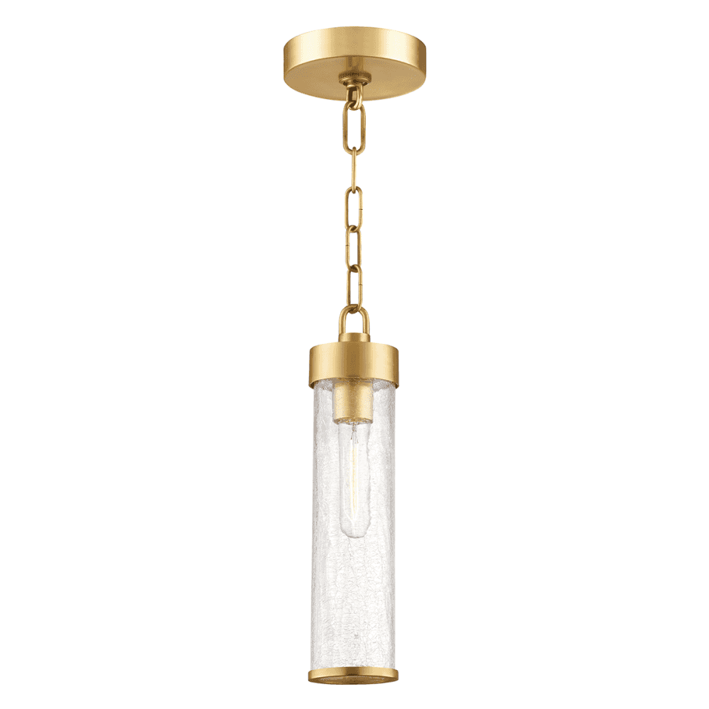 Soriano Vintage Brass Glass Pendant