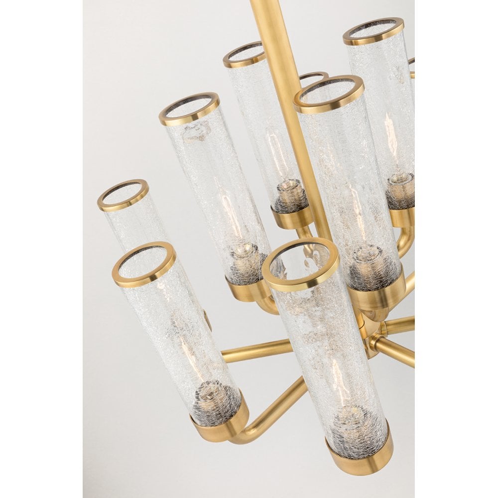 Soriano Vintage Brass Glass Pendant