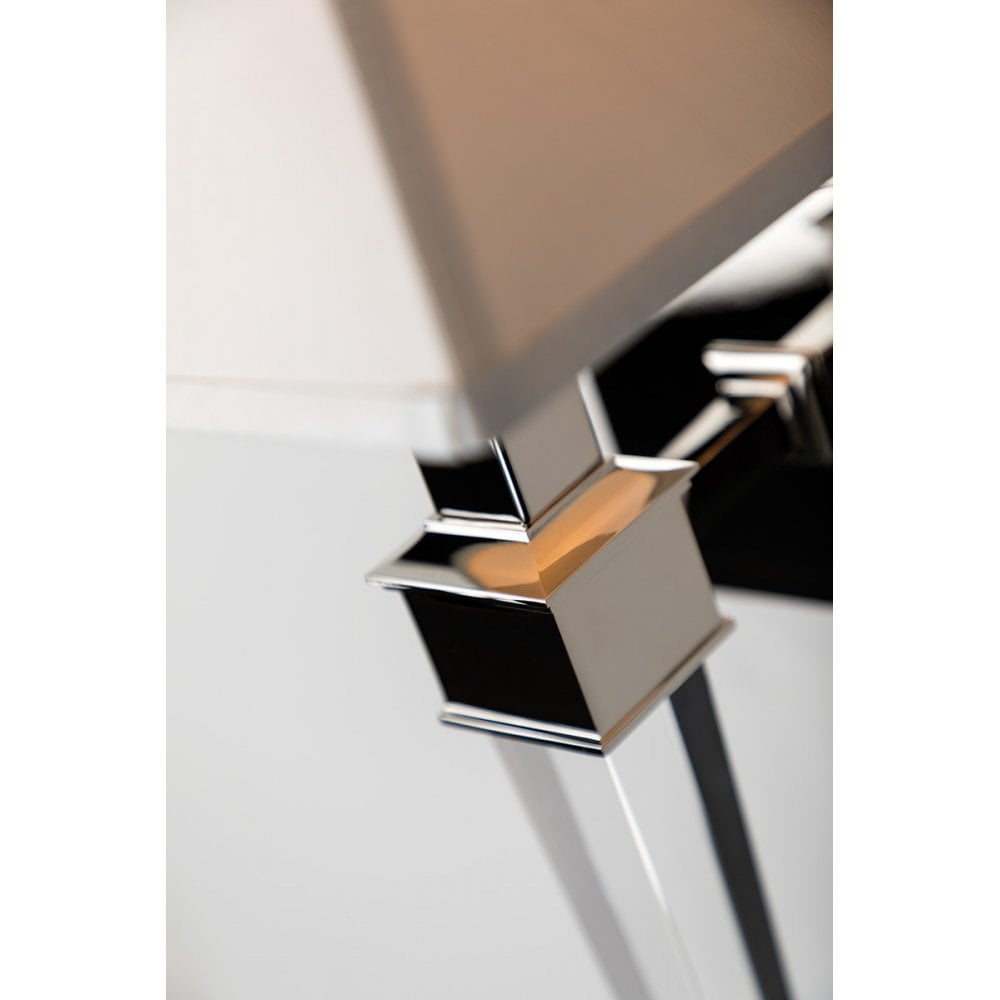 Ruskin Polished Nickel Crystal Tail Wall Sconce