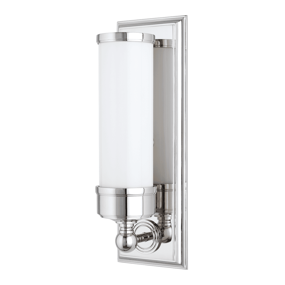 Everett Polished Nickel Wall Sconce with Glass Shade