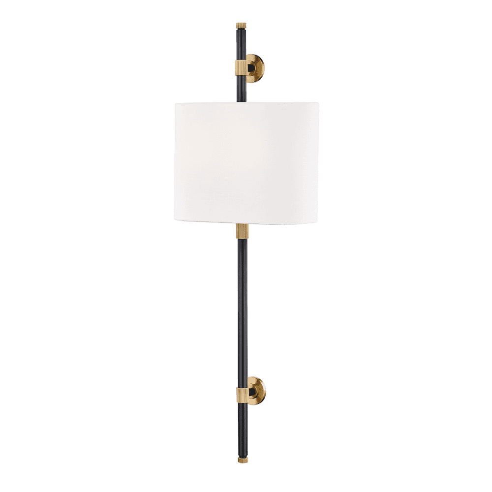 Vintage Bronze Linen Shade Wall Sconce