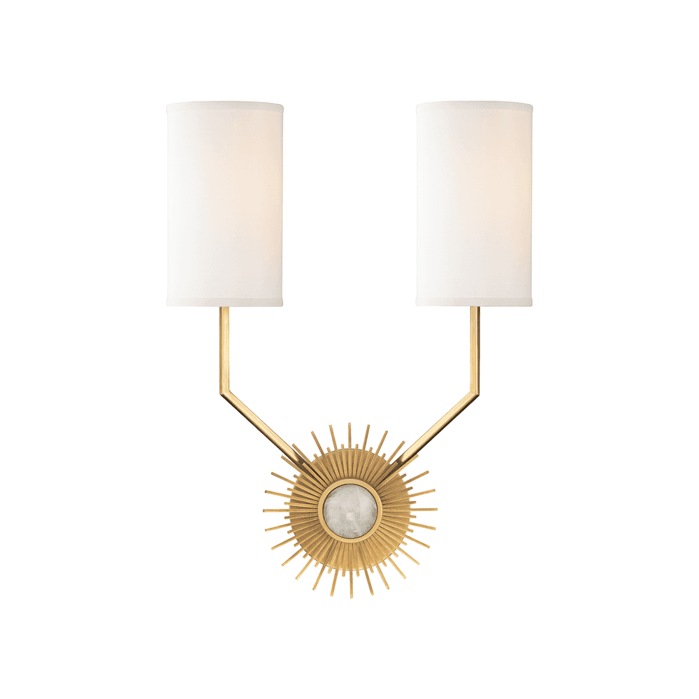 Borland Luxe Brass Sunburst Wall Sconce