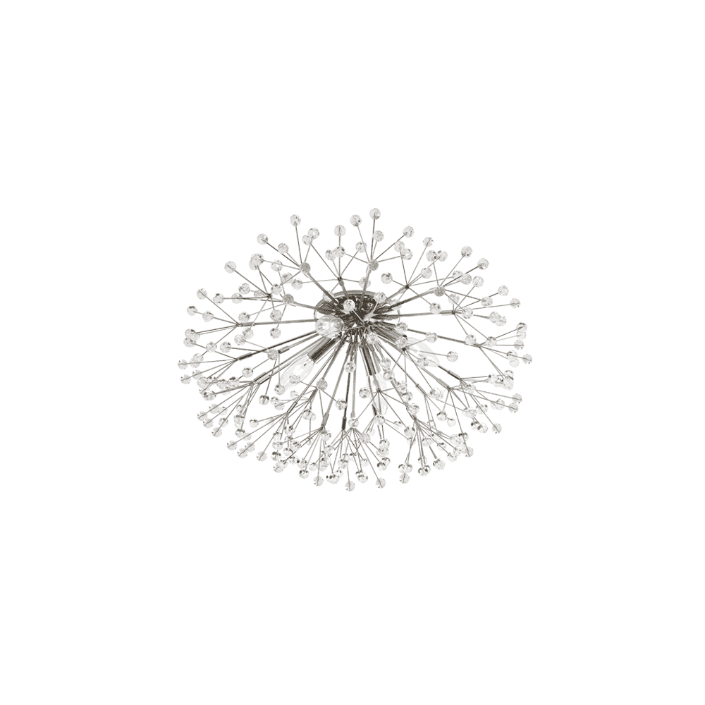 Dunkirk Celestial Branches Flush Mount in Polished Nickel