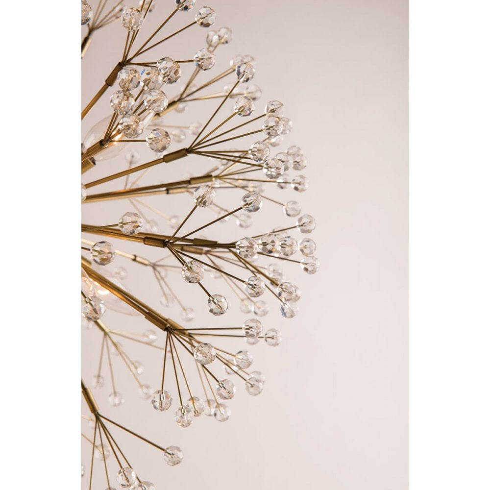 Dunkirk Celestial Branches Flush Mount in Polished Nickel