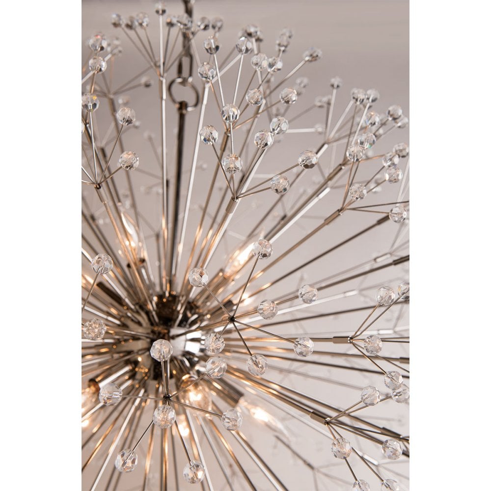 Dunkirk Celestial Branches Flush Mount in Polished Nickel