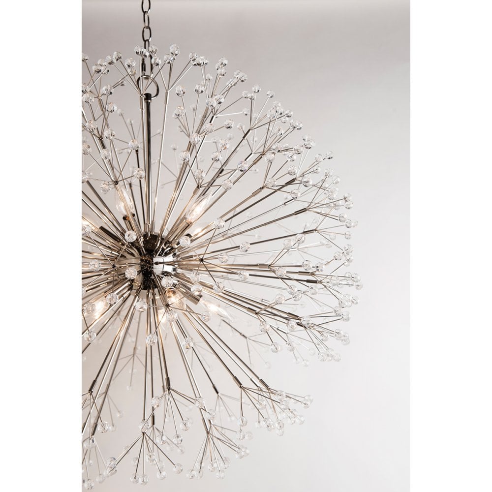 Dunkirk Celestial Branches Flush Mount in Polished Nickel