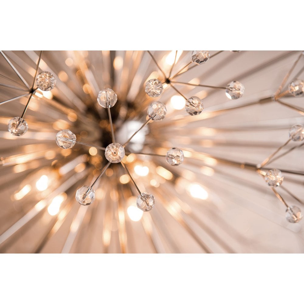 Dunkirk Celestial Branches Flush Mount in Polished Nickel