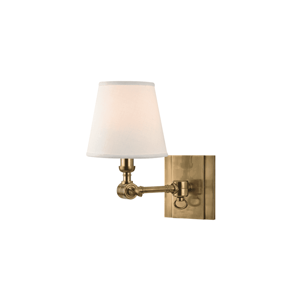 Hillsdale Vintage-Inspired Brass Adjustable Wall Sconce