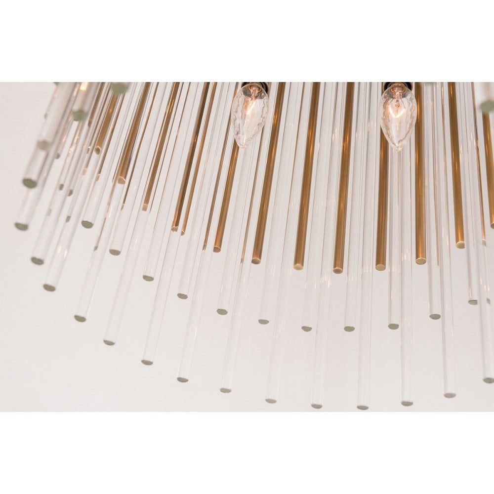 Vintage Brass Drum Pendant Light