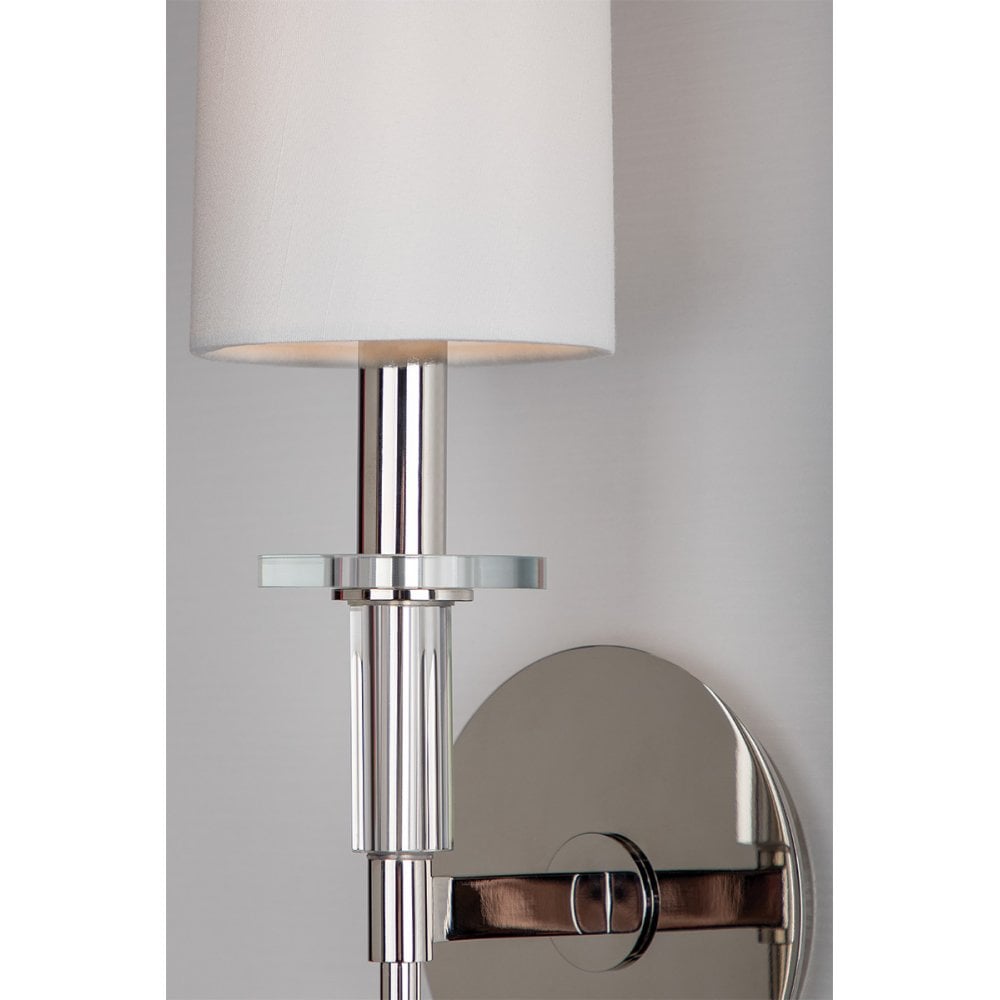 Amherst Crystal Accent Polished Nickel Wall Sconce