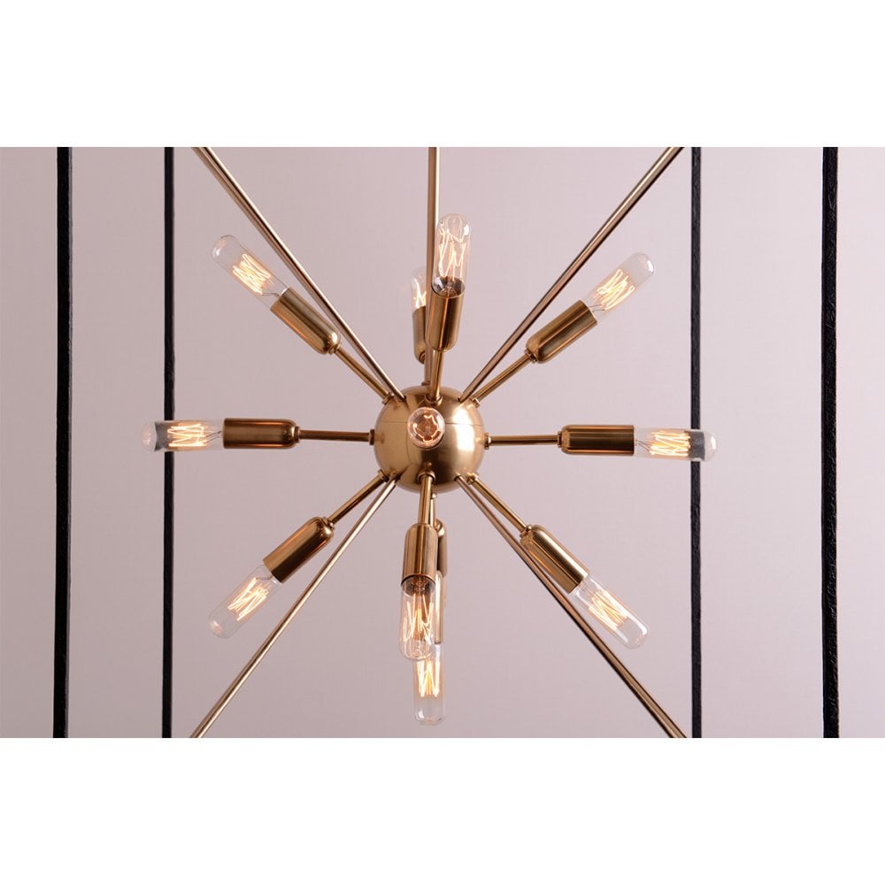 Glendale Aged Brass Sputnik Lantern Pendant