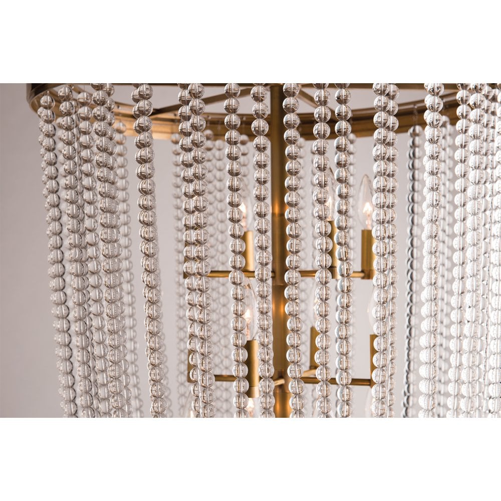 Radiant Aged Brass Cascade Chandelier