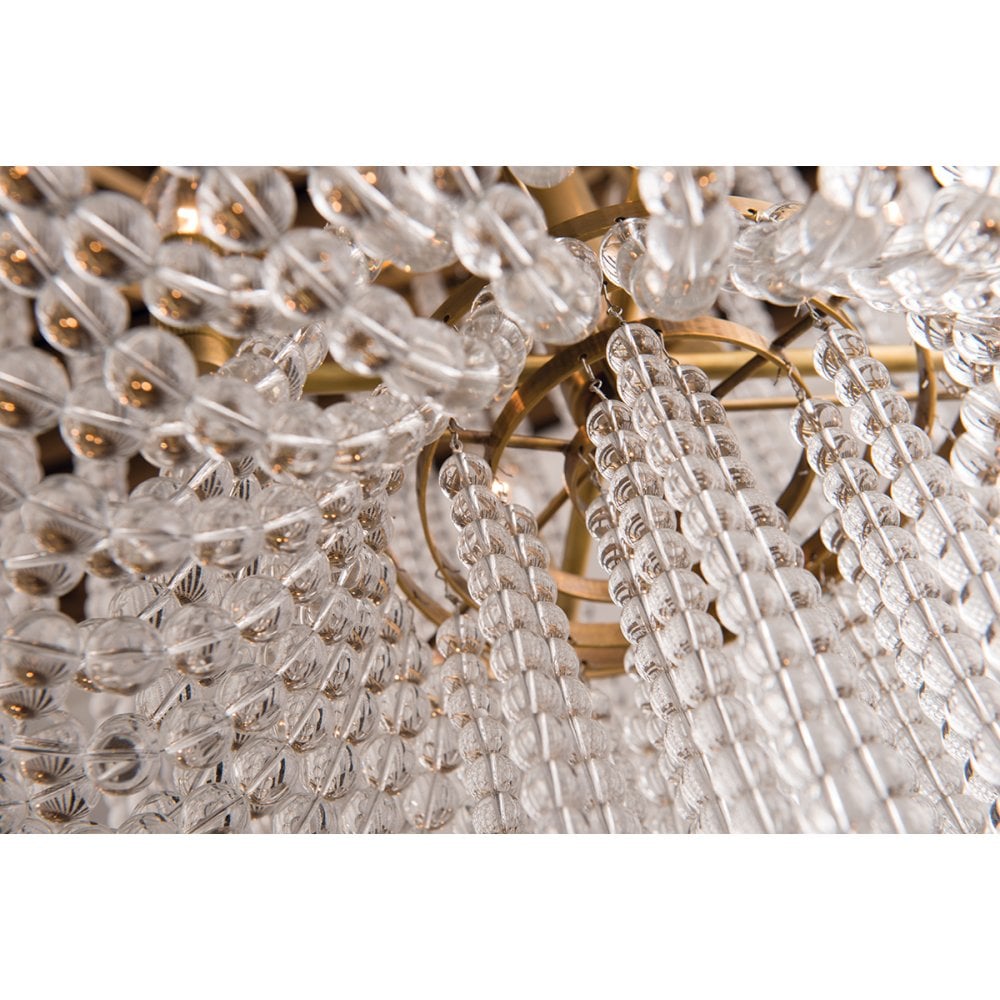 Radiant Aged Brass Cascade Chandelier