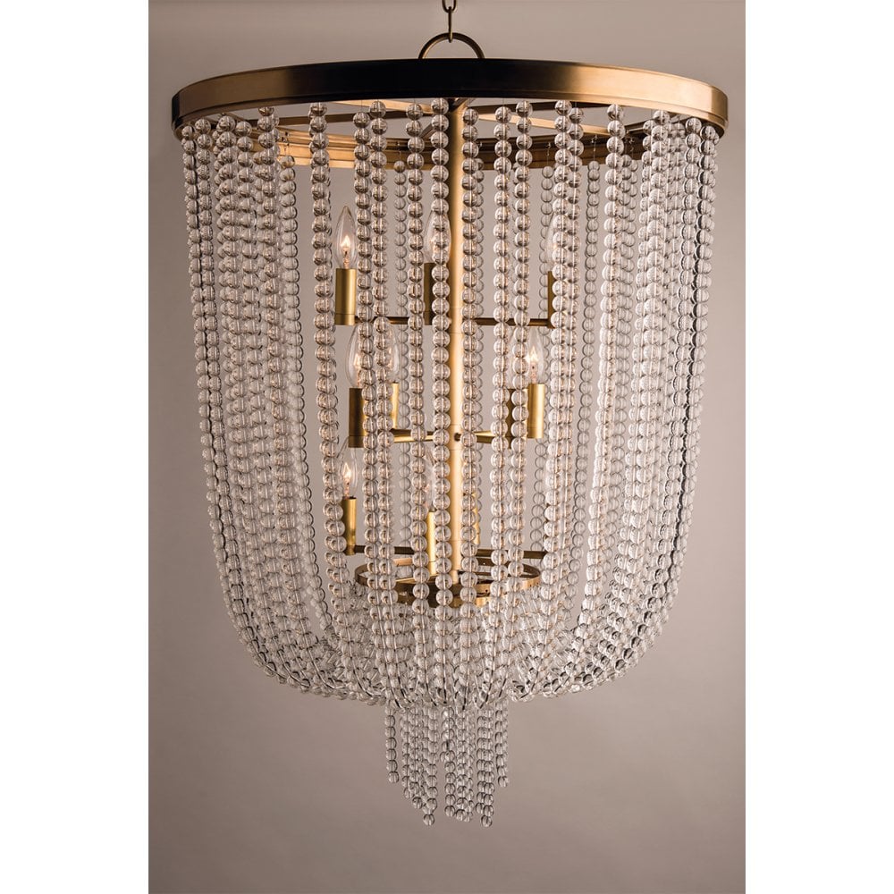 Radiant Aged Brass Cascade Chandelier