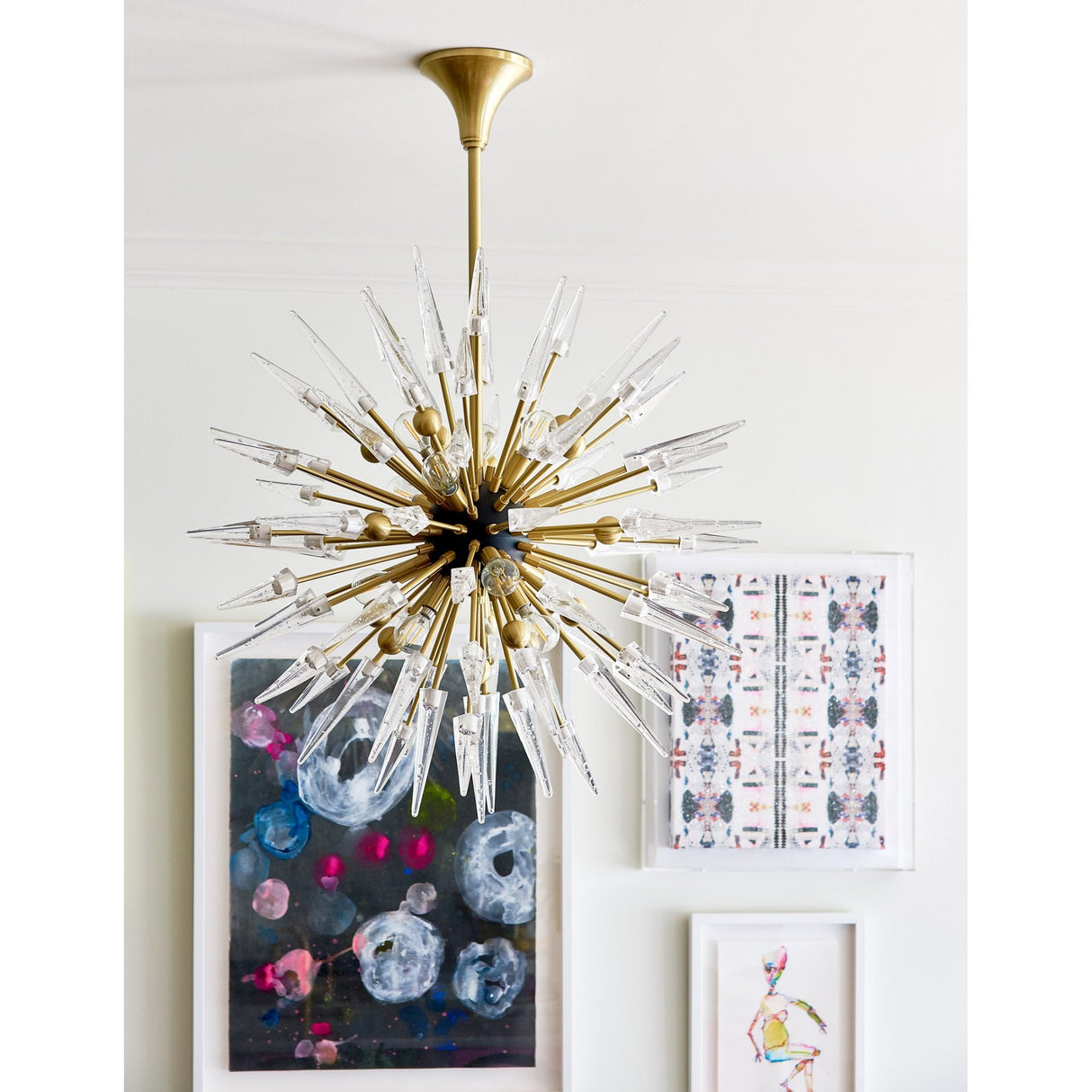 Spartan Elegance Aged Brass Chandelier