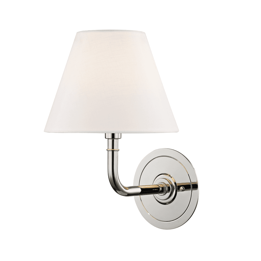 Refined Elegance Polished Nickel Wall Sconce by Mark D. Sikes