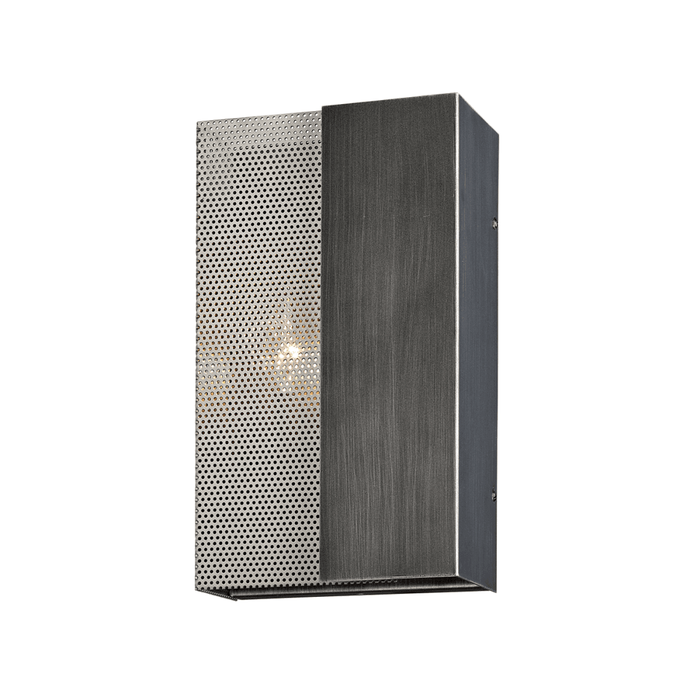 Iron Vented Geometric Box Wall Light Fixture