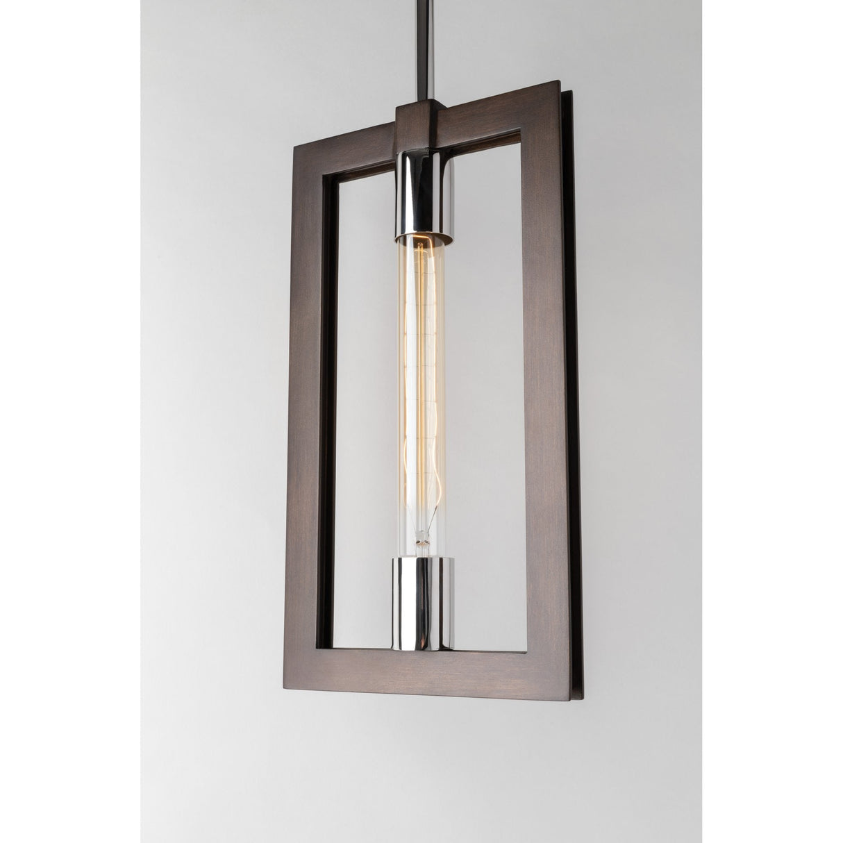 Interlocking Rectangular Iron Wall Sconce with Filament Accent Lights 36cm