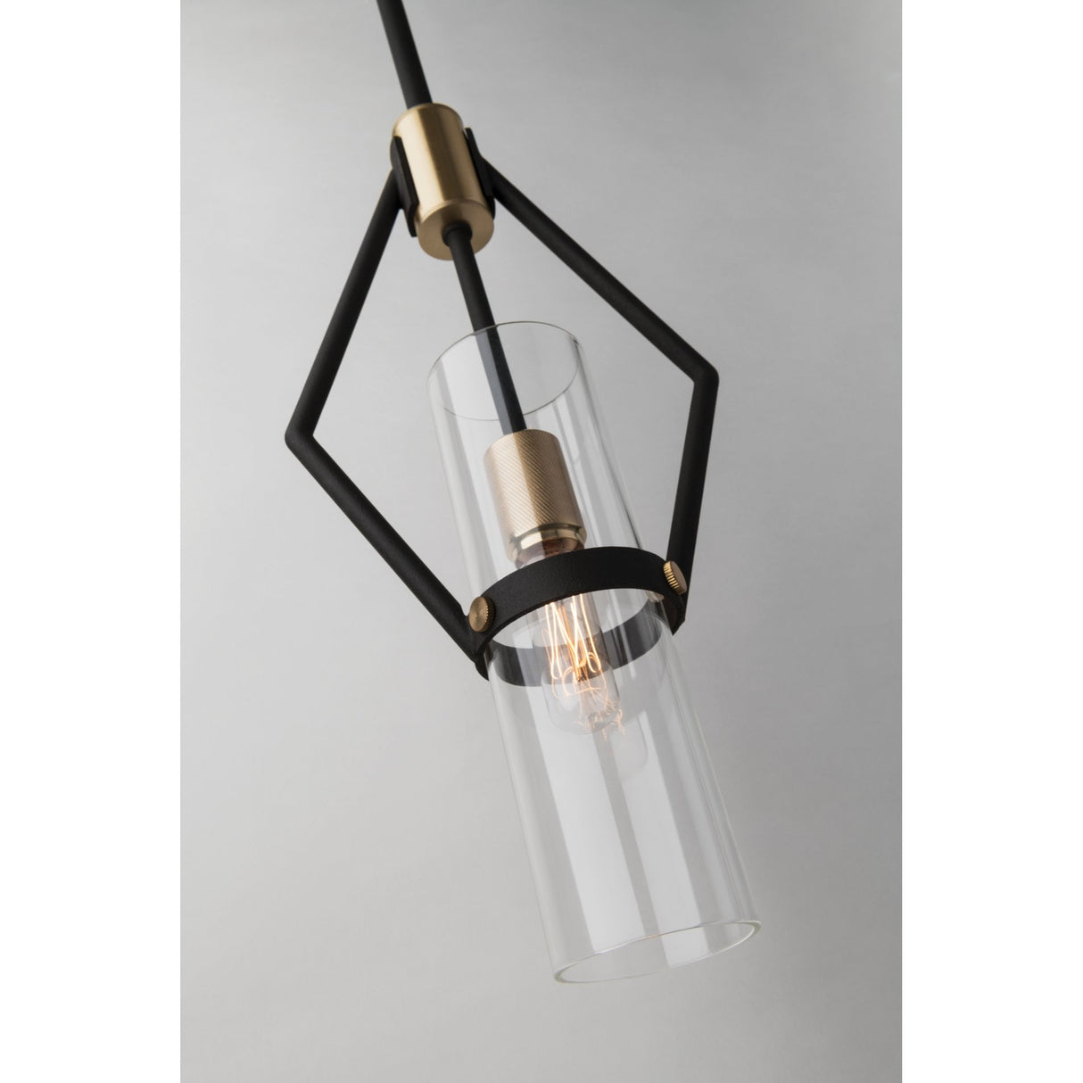 Raef Brass and Clear Glass Inverted Wall Sconce 24cm