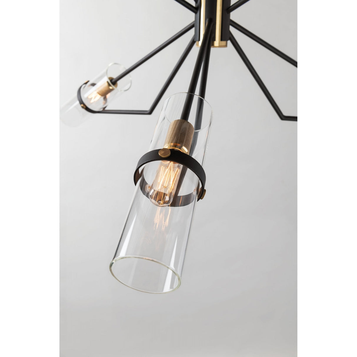 Raef Brass and Clear Glass Inverted Wall Sconce 24cm