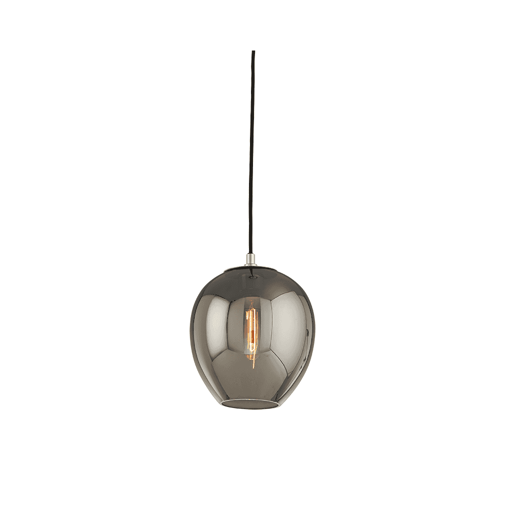 Odyssey Contemporary Black and Nickel Single Bulb Pendant