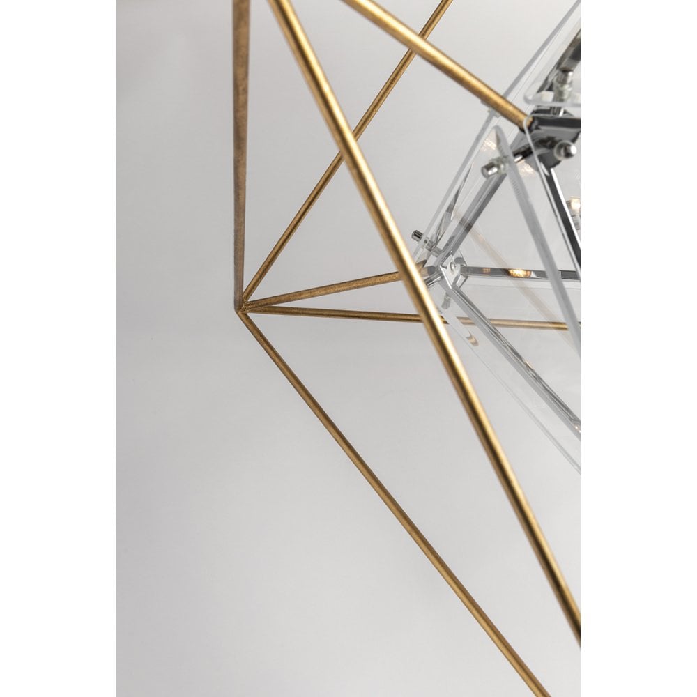 Dazzling Forged Iron Diamond Prism Chandelier 46cm