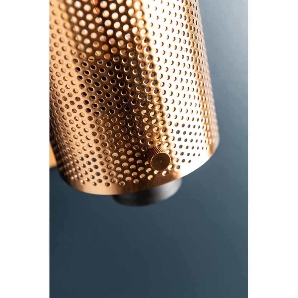 Pilsen Perforated Steel Pendant with Crackling Bulb Design in Carbide Black and Satin Nickel