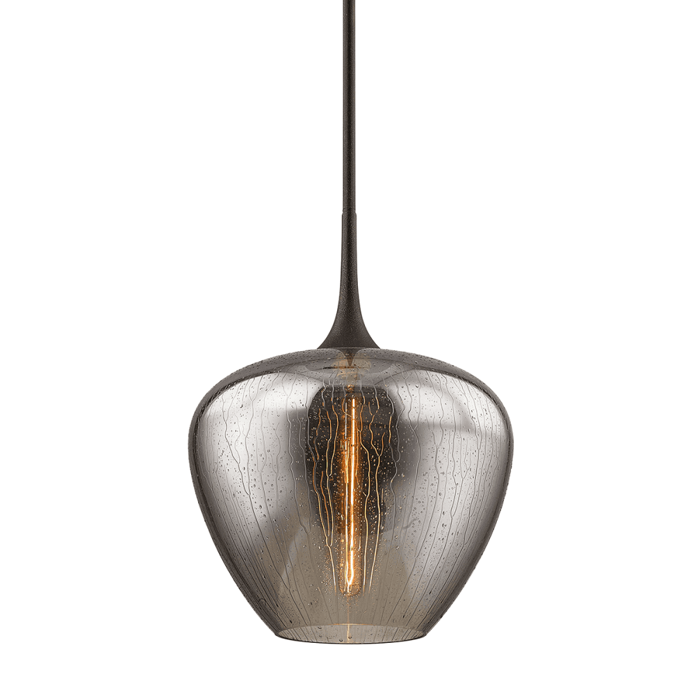 West End Artistic Smokey Raindrop Glass Pendant Light