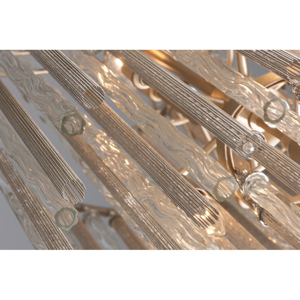 Radiant Chimera Silver Leaf Glass Wall Light Fixture