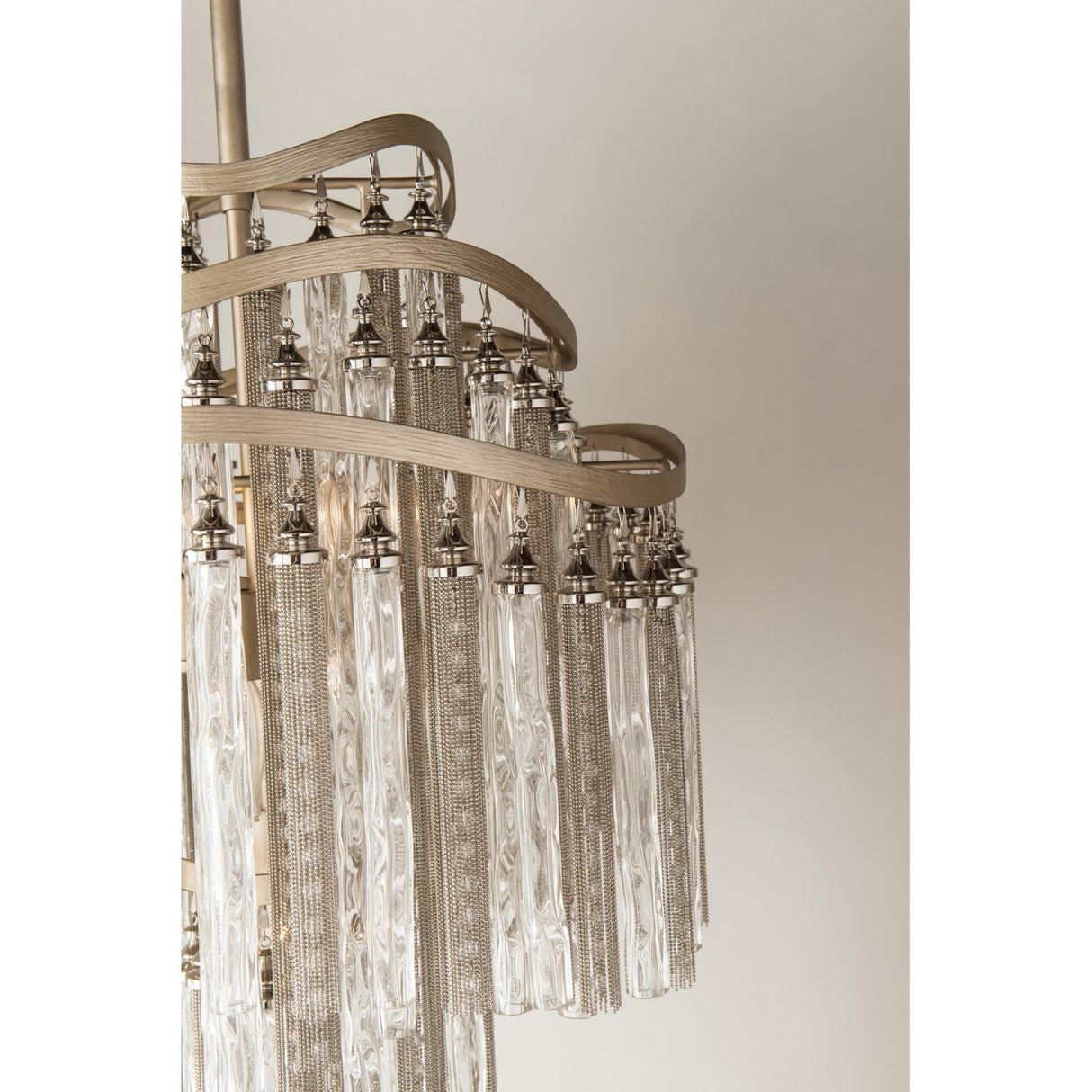 Radiant Chimera Silver Leaf Glass Wall Light Fixture